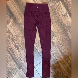 Lululemon Athletica Burgundy Leggings